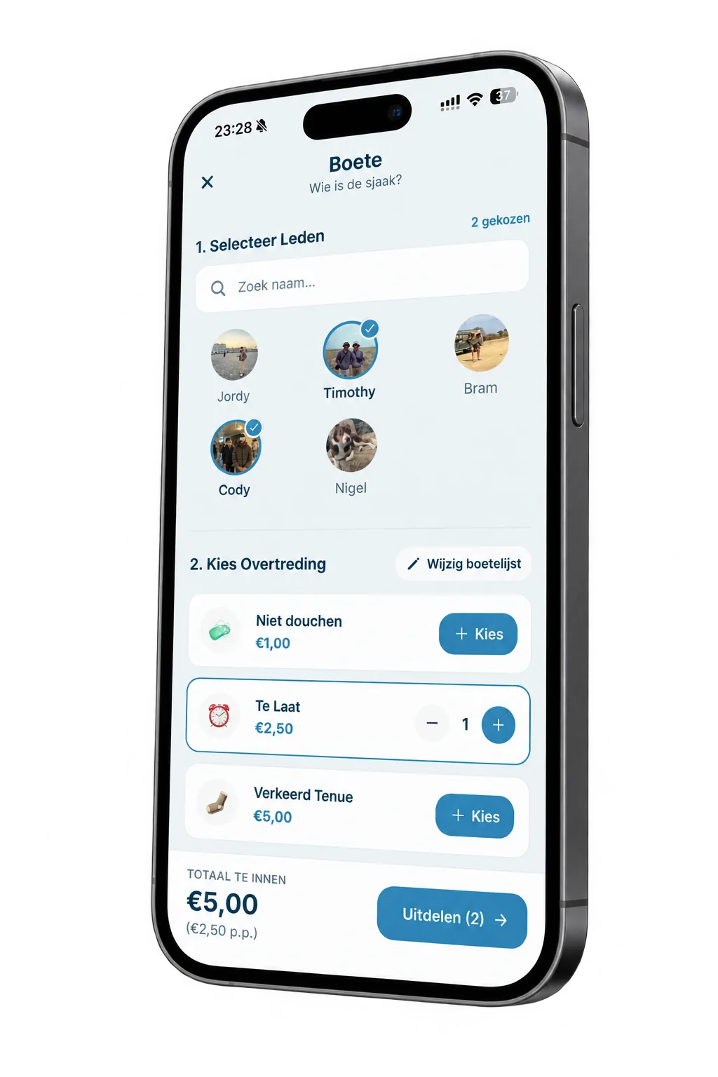 Flexibiliteit in de TeamPot-app